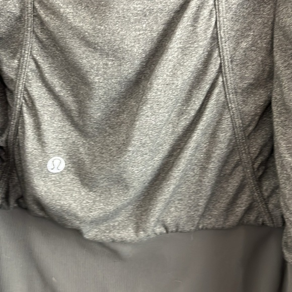 Lululemon Dance Studio Grey Pinstripe Reversible Running Jacket - Picture 7 of 11